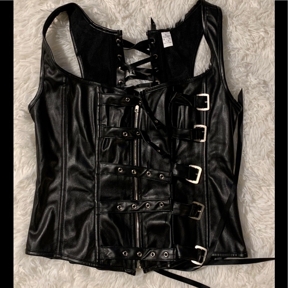 Faux Leather tank